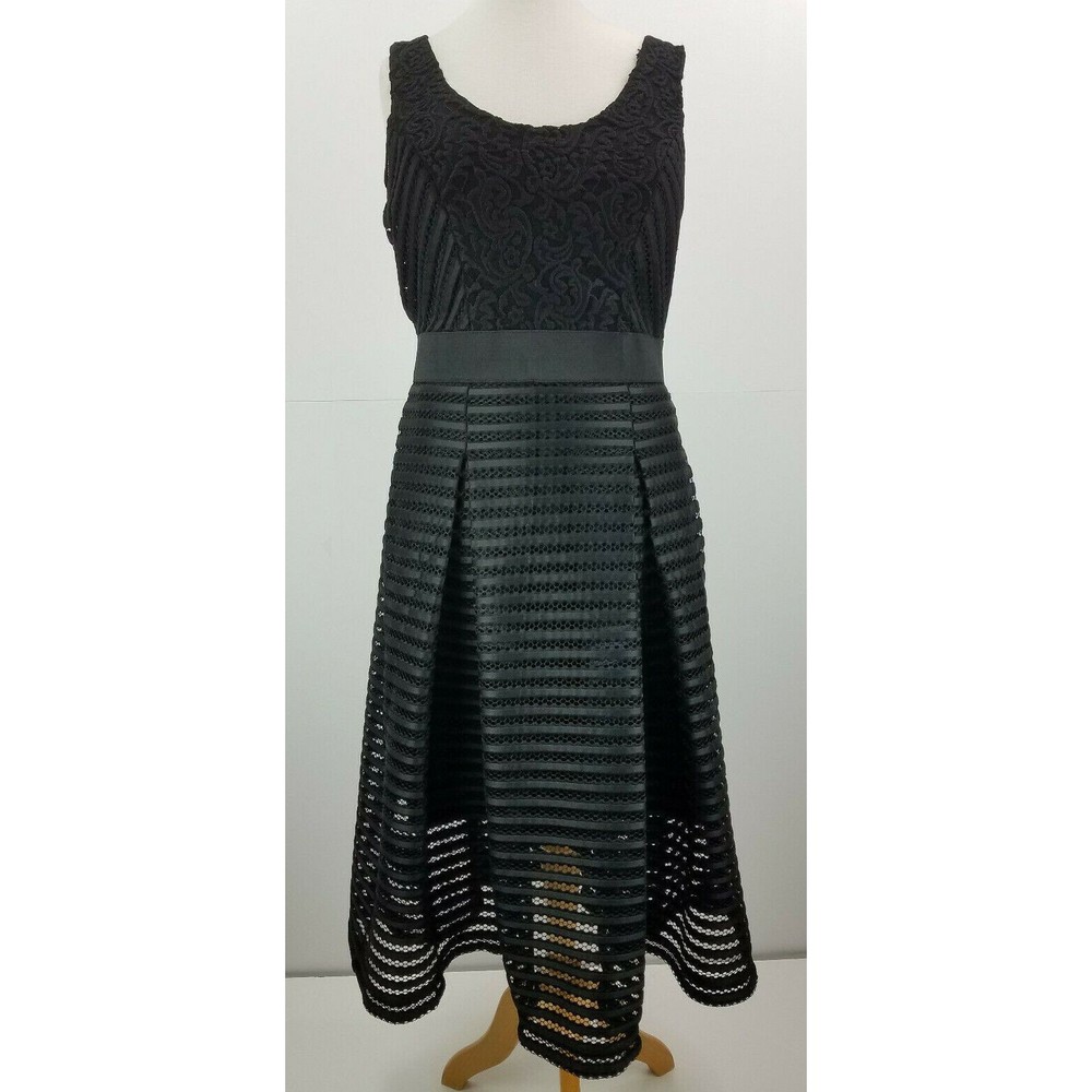 New York & Co. sleeveless black lace dress size 8